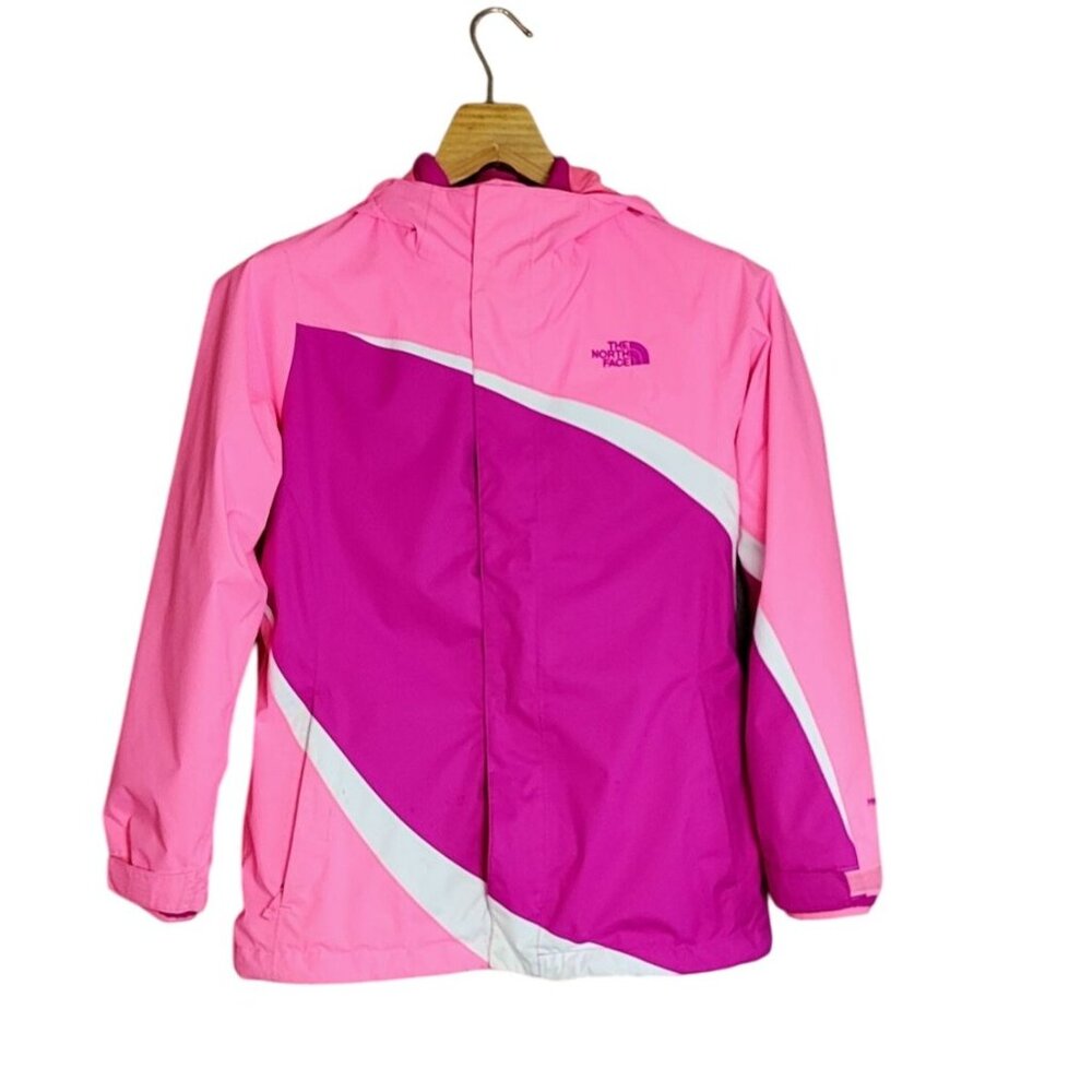 The North Face Girls Pink & Purple 3-In-1 Hooded Jacket Large 14/16